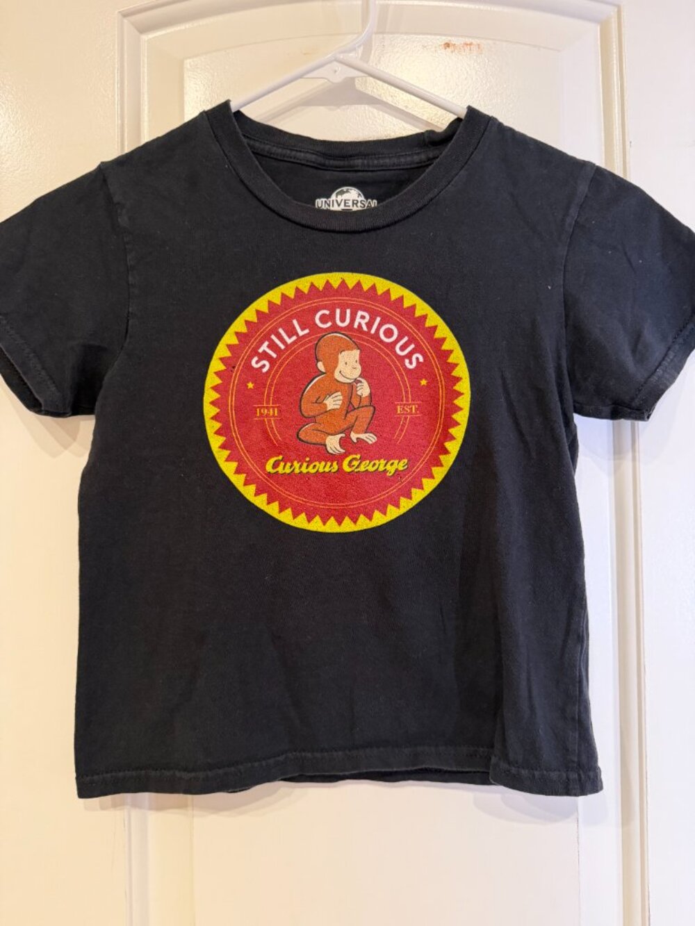 Cutest Curious George Crop Tee ever! Women Small